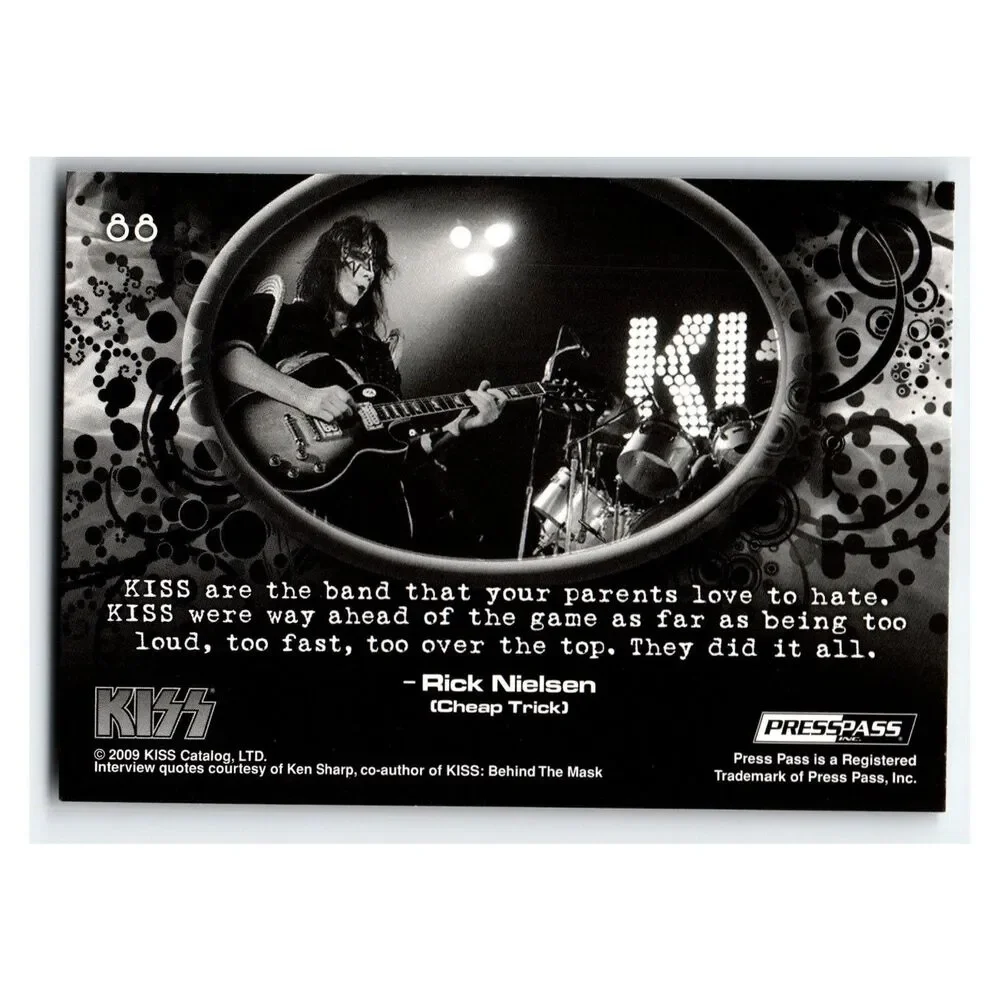 KISS Guitarist 2009 KISS & Tell Press Pass 88 Music Card